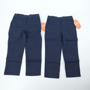 2 Wonder Nation Pants Boys 2T Toddler Navy Blue Flat Front School Uniform Bundle